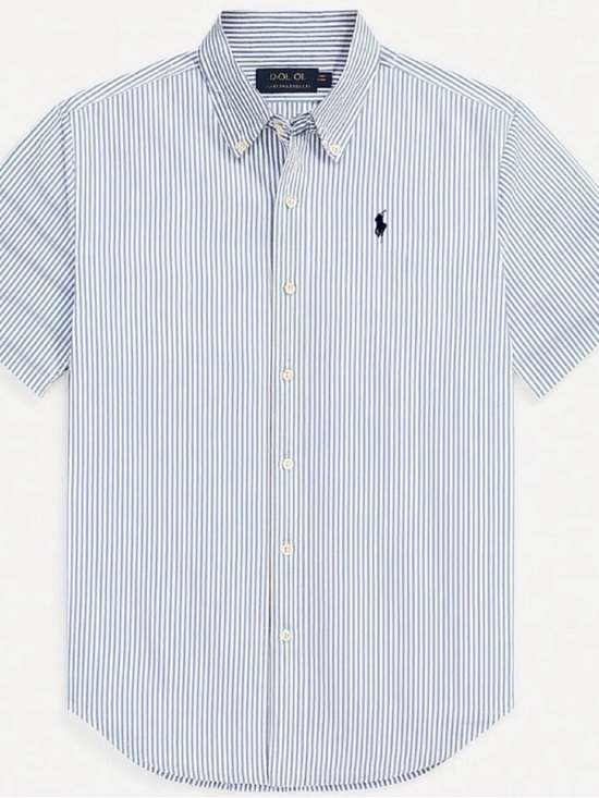 Ralph Lauren Other - Ralph Lauren Seersucker Blue White Striped Short Sleeve Button Down Shirt MensXL